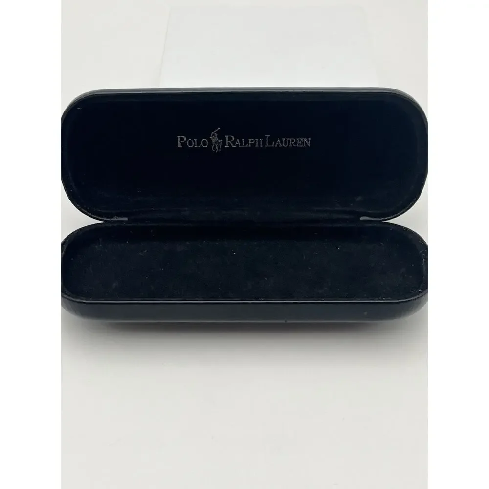 AWESOME Polo Ralph Lauren Black Hard Eyeglasses Sunglasses Case w/Cleaning Cloth